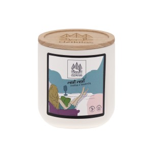 świeca relaksacyjna o zapachu melisy i lawendy 150g - Reset Reset 
